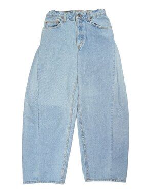 Aligrace Tilted Barrel Jean in Blue